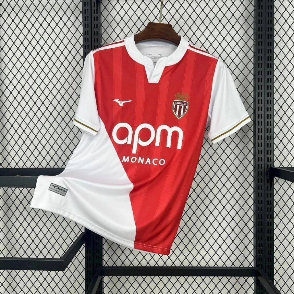 Camisa AS Mônaco Home 25/26 Masculina - Branca