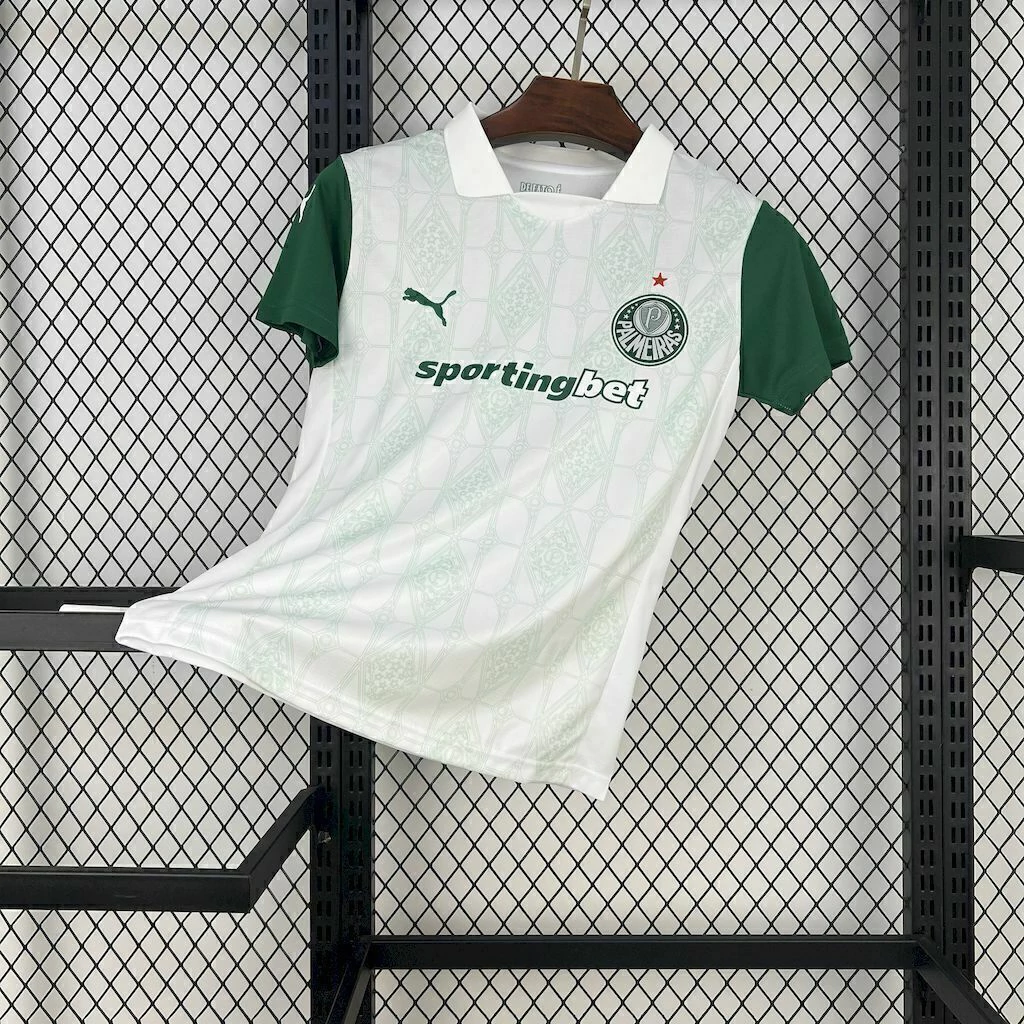 Camisa Palmeiras Away Feminina 25/26 Puma - Branca e Verde